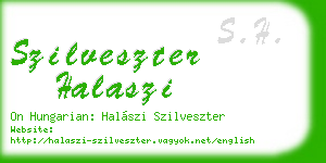 szilveszter halaszi business card