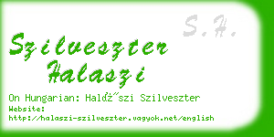 szilveszter halaszi business card